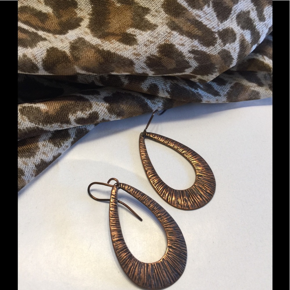 Copper colored earring